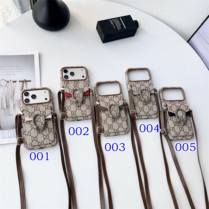 Alternative view of iPhone ケース ハイ ブランド メンズ iPhone17 ケース 人気 ブランド 女子 スマホ ショルダー 海外 かわいい iPhone 16/15pro ケース ストラップ付き ケータイ ケース iPhone 14/13promax ケース カード 収納