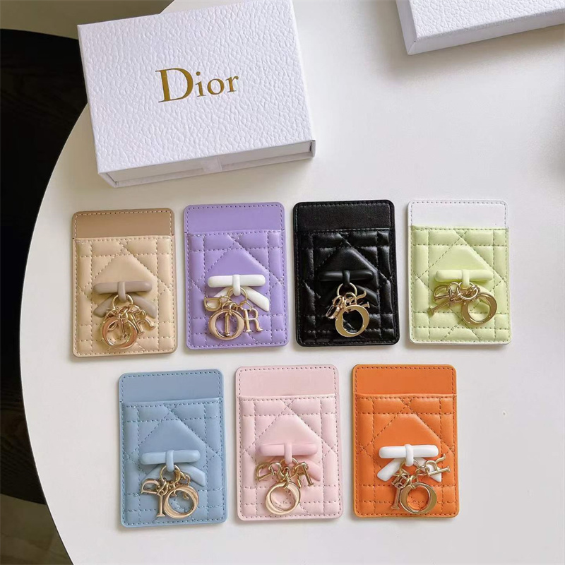 Alternative view of iPhone 18pro ケース[DIOR]風 LadyDior カードホルダー 付き magsafe dior iPhone17/16pro ケース 芸能人 スマホ ケース iPhone15/14 ケース リボン 付き iPhone13promax ケース ピンク 黒