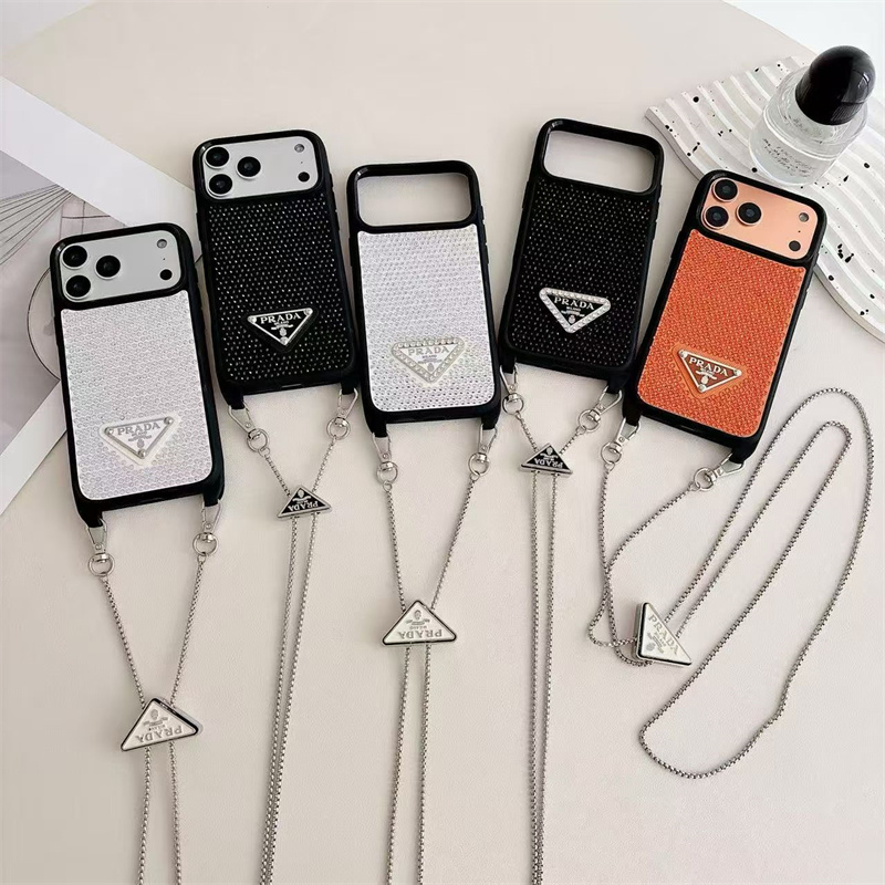 プラダ iPhone ケース iphone18 ケース ストラップ付き iphone air ケース キラキラ prada iphone 17pro ケース 大人 かわいい iphone 17 プロ マックス ケース 流行り