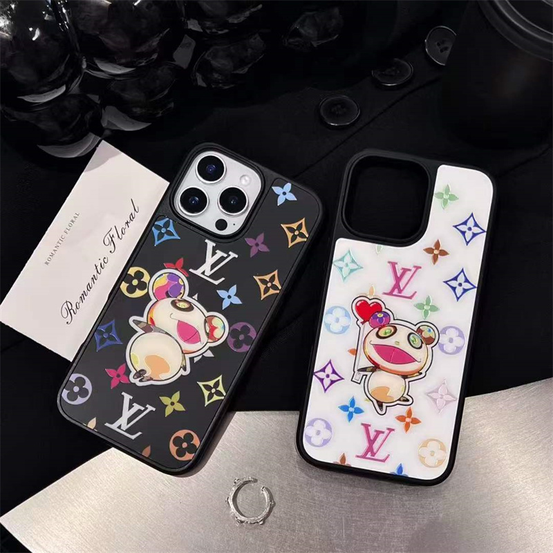ルイヴィトン 村上隆 新作 MagSafe 対応 iPhoneケース パンダ ブランド iphone16pro/15pro ケース ルイ・ヴィトン × 村上隆 コラボ 人気ブランド iphone14promax ケース キャラクター 大人可愛い