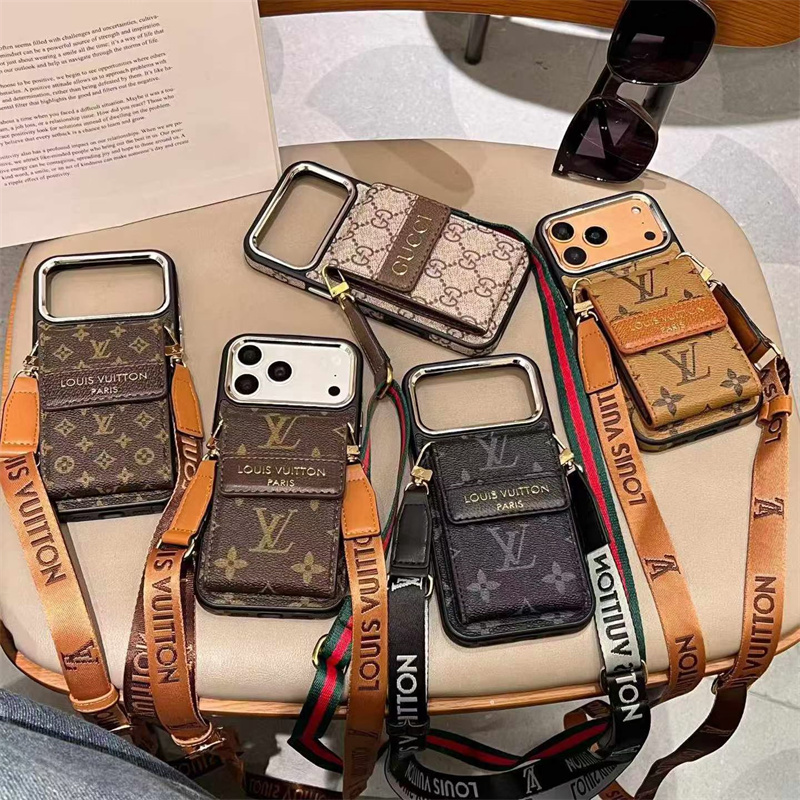iPhone18Pro Max ケース ハイ ブランド vuttion/gucci ストラップ 付き iPhone17/15pro/14ケース カード 収納 スマホ ショルダー iPhone13/12pro maxケース 斜め 掛け おしゃれ