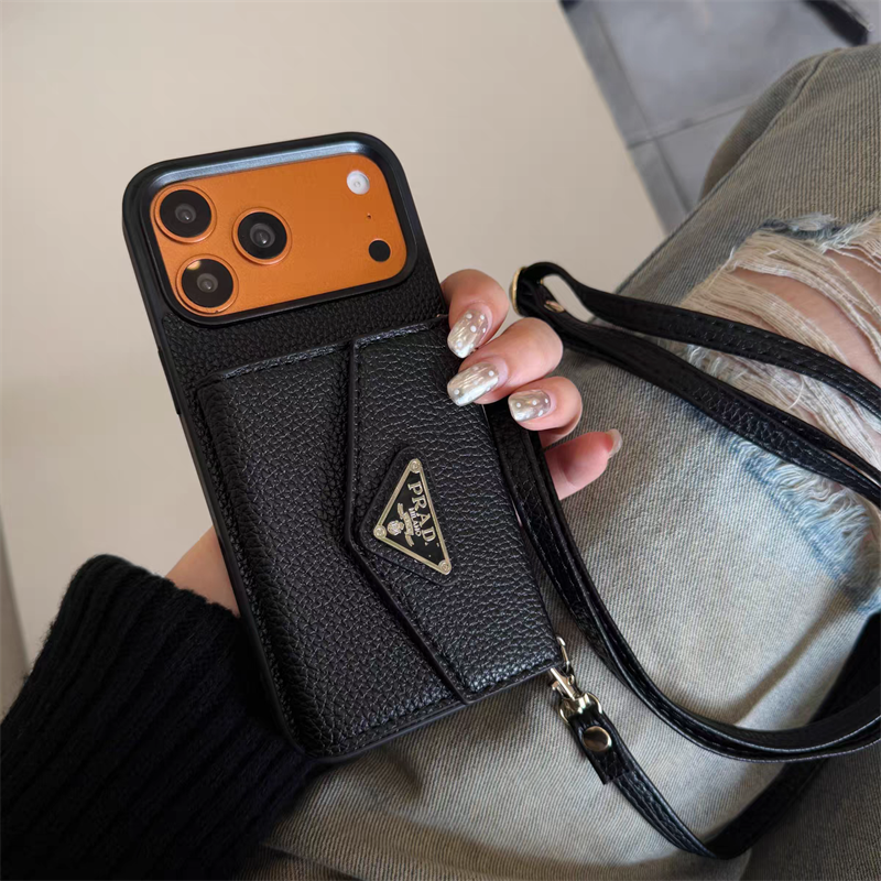 prada iphone 18pro ケース ストラップ プラダ iphone17 ケース ハイ ブランド おすすめ iphone 16/15 ケース カード 収納 iphone 14/13 ケース 人気 ブランド スマホ ショルダー おしゃれ アイフォン12/11 ケース メンズ