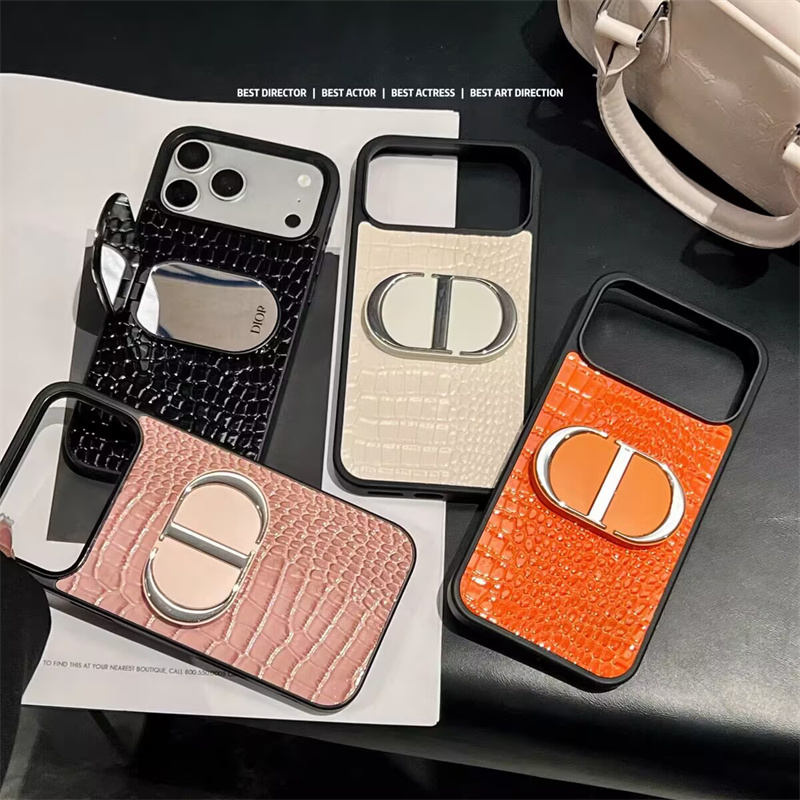 ディオール iphone air/17pro ケース ハイ ブランド DIOR iphone 16PRO/15 ケース ミラー 付き スマホケース iphone 15/14 ケース レザー 人気 ブランド iphone13/12/11 ケース おしゃれ